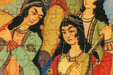 Old painting from Isfahan  Iran