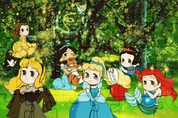 Belle Aurora Jasmine Cinderella Snow Ariel Tinker