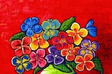 Pansies in a Vase
