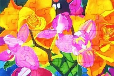 Roses and Orchides by Anne Lund Sorensen