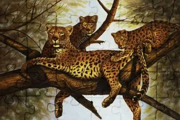 animals painting jigsaw puzzle