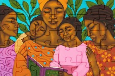 Reading Family by Tamara Adams jigsaw puzzle