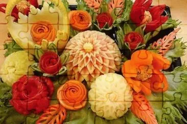 Traditional Fruit carving Ubud  Bali