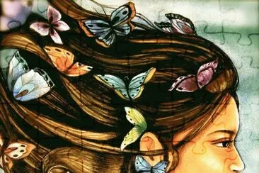 Woman with Butterflies
