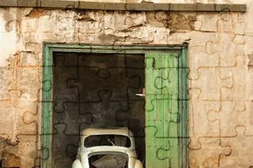 CASA Y COCHE VIEJOS jigsaw puzzle