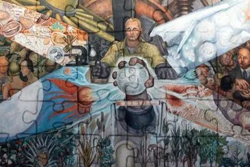 Diego Rivera. Fragmento de un mural.
