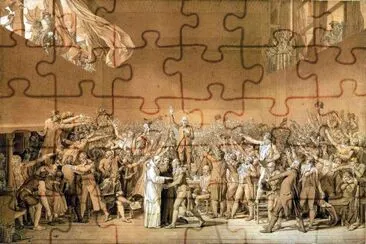 David - Il giuramento della palla-corda (1791) jigsaw puzzle