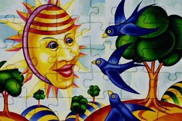 Naive painting jigsaw puzzle