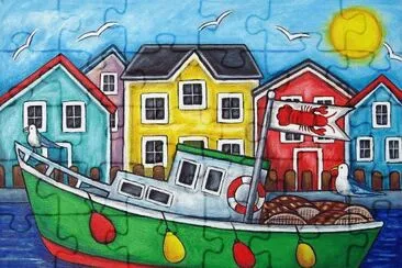 Lobster Boat  Nova Scotia  by Lisa Lorenz