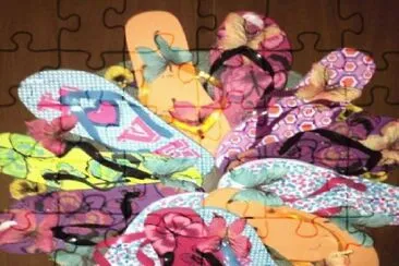 flip-flops in a wreath