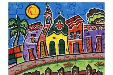 Naive Caribbean art jigsaw puzzle