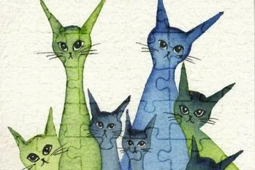 Cats by Wasily Kandinsky