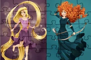 פאזל של Rapunzel Merida