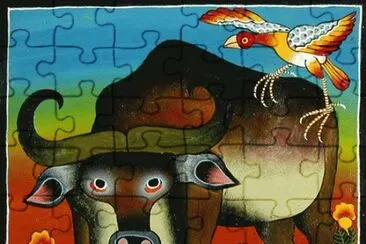 Tinga Tinga painting from Tanzania
