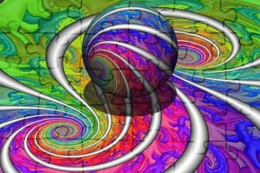 Stereographic projection of a Loxodrome jigsaw puzzle