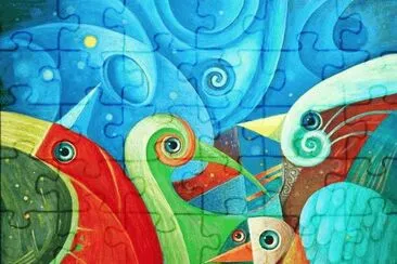 Surrealistic Birds by Leszek Kostuj