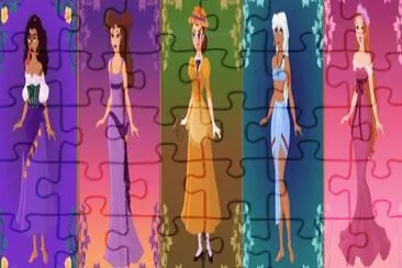 Esmeralda Megara Jane Kida Giselle jigsaw puzzle