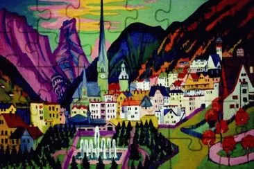 Swiss Mountain village by Ludwig Kirchner