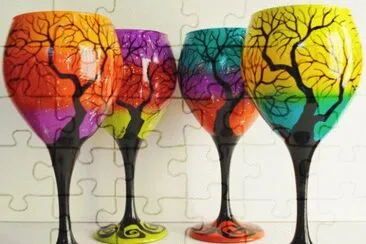 Colored Wine Glasses jigsaw puzzle