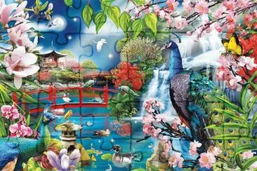Peacock Garden jigsaw puzzle