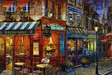 Bistro in Paris by Dawn Aiello jigsaw puzzle
