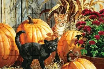 פאזל של Pumpkins in the Garden by Persis Clayton Weirs
