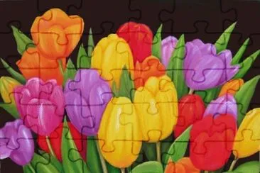 Dutch Tulips jigsaw puzzle