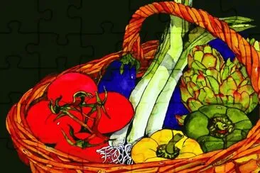 Basket with Vegetable