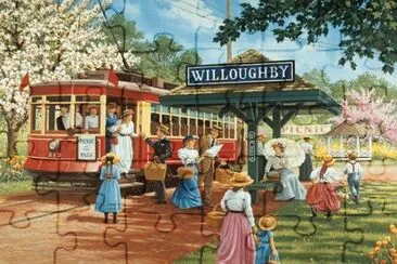 At the Car stop by John Sloane