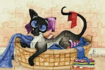 פאזל של Cat in Basket by Angie