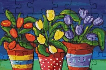 3 Flower Pots by Renie Britenbucher