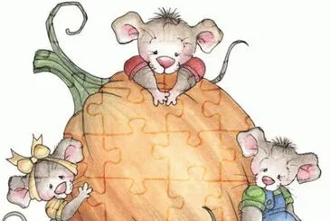 ratoncitos en la cabaza