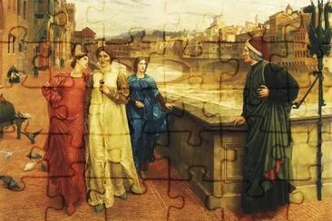 Henri Holiday  "Dante y Beatrice " jigsaw puzzle