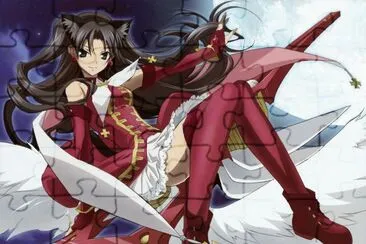 Mujer animÃ© con orejas de gato y vestido bordÃ³