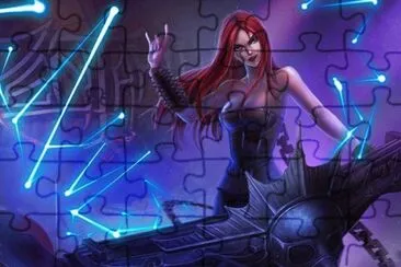 Mujer de pelo rojo tocando mÃºsica jigsaw puzzle
