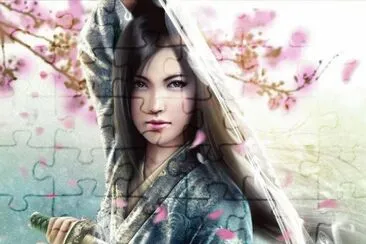 Mujer samurai jigsaw puzzle