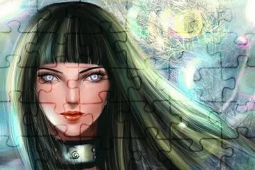 Mujer de pelo verde y ojos grises