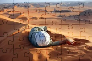 Descanso en el Sahara. Tassili N 'Ajjer, Argelia jigsaw puzzle