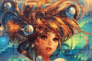 Chica con el cabello revuelto
