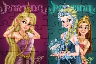 פאזל של Rapunzel Elsa Anna