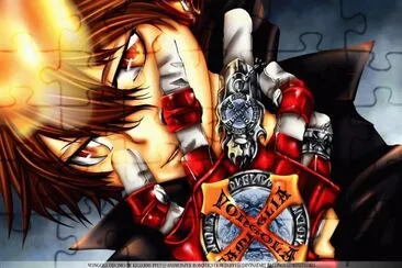 Chico animÃ© con guante jigsaw puzzle