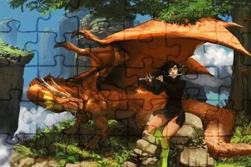 Chico tocando instrumento musical con dragÃ³n