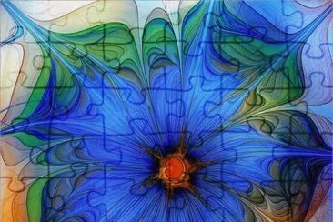 Blue fractal by Carlita Cooley