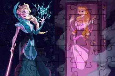 StarWars Elsa Aurora jigsaw puzzle