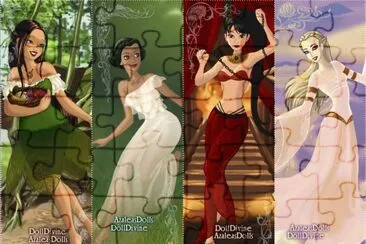 Pocahontas Tiana Jasmine Aurora jigsaw puzzle