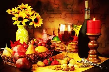 vino y fruta jigsaw puzzle