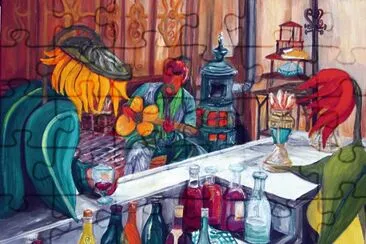 Having a Drink by Jacques Guignart jigsaw puzzle