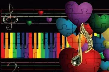 Musical Hearts jigsaw puzzle