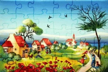 Small French Village jigsaw puzzle