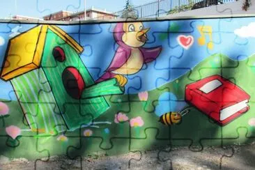Dibujos alegres en los parques de Catania